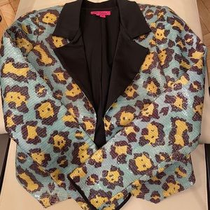 Betsey Johnson leo print blazer